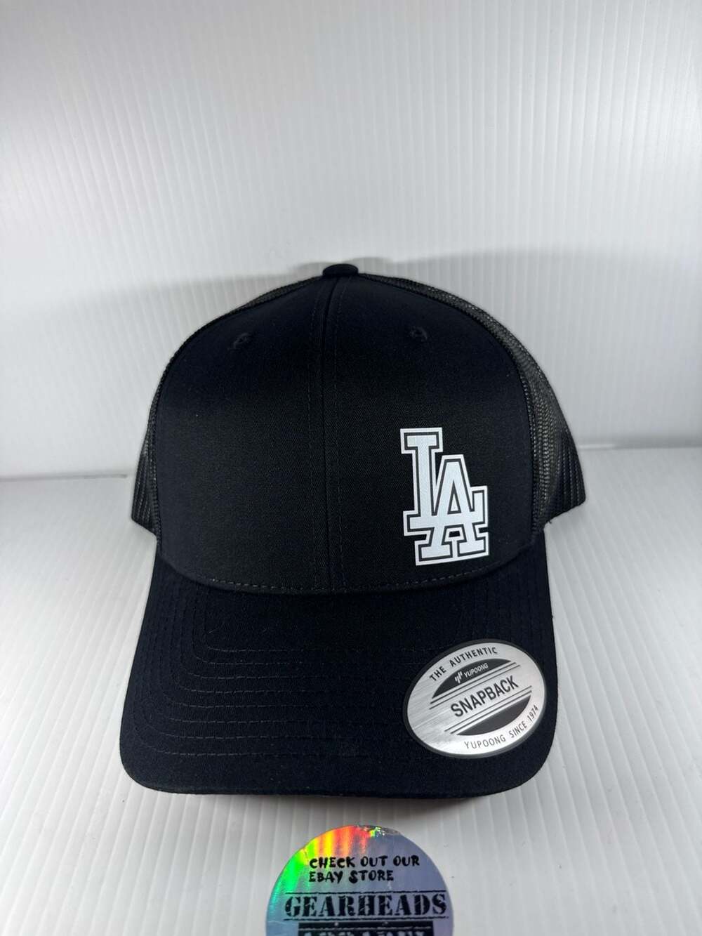 Yupoong Classics Custom  LA Dodgers Style Trucker Snapback Hat Black